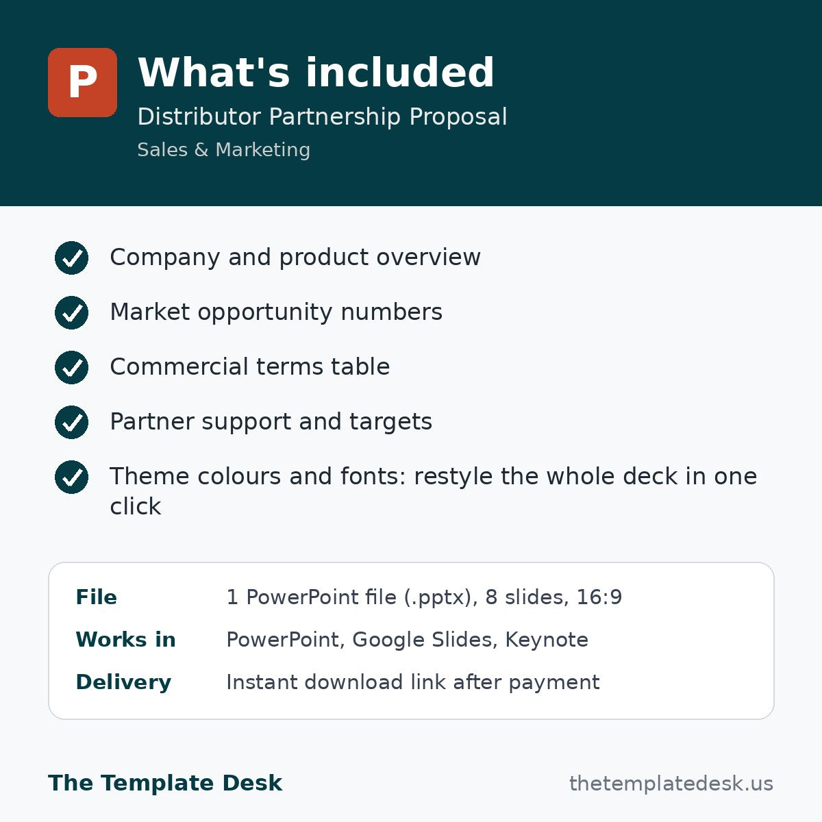 Distributor Partnership Proposal – what's included