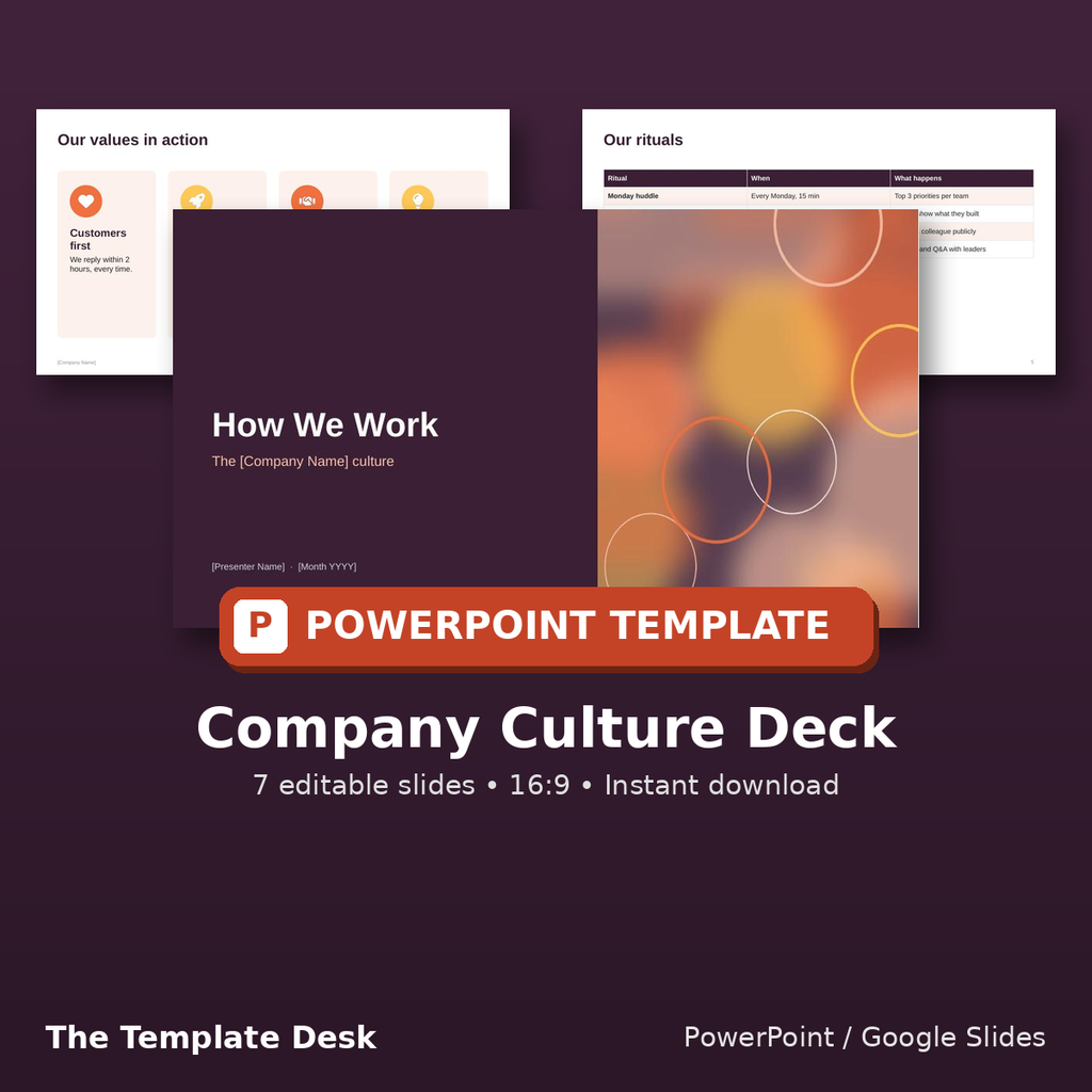 Company Culture Deck – cover
