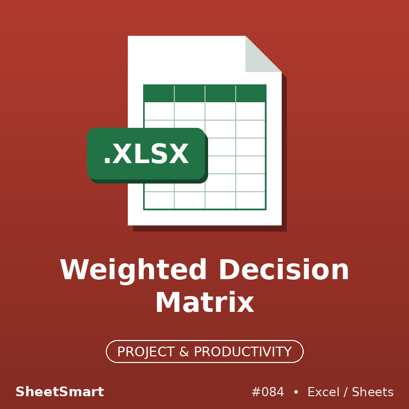 Weighted Decision Matrix – Excel template