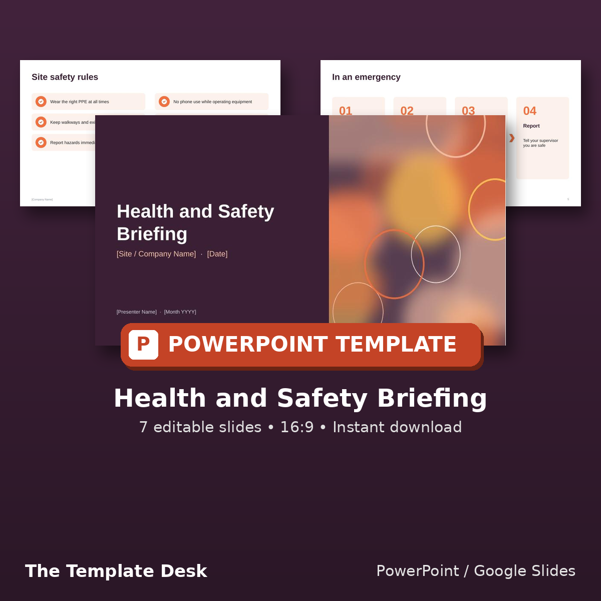 Health and Safety Briefing – cover