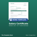 Salary Certificate – cover