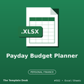 Payday Budget Planner – Excel template