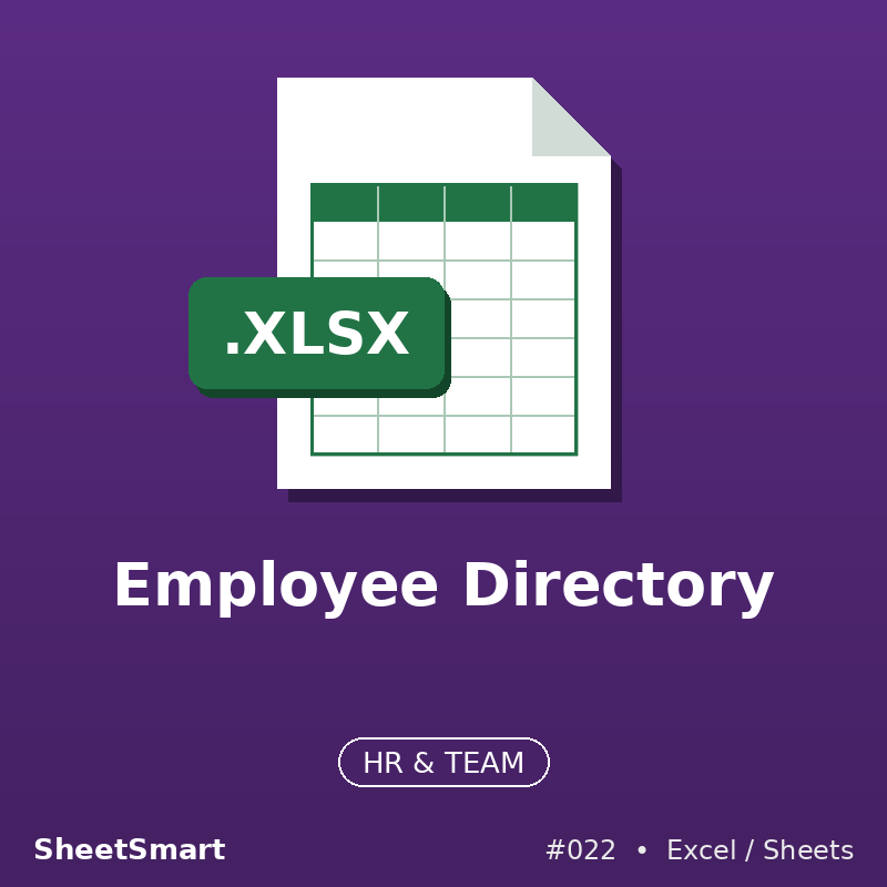 Employee Directory – Excel template