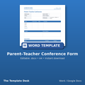 Parent–Teacher Conference Form – cover