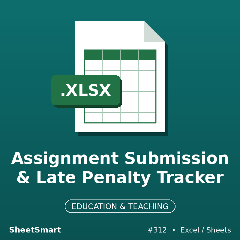 Assignment Submission & Late Penalty Tracker – Excel template