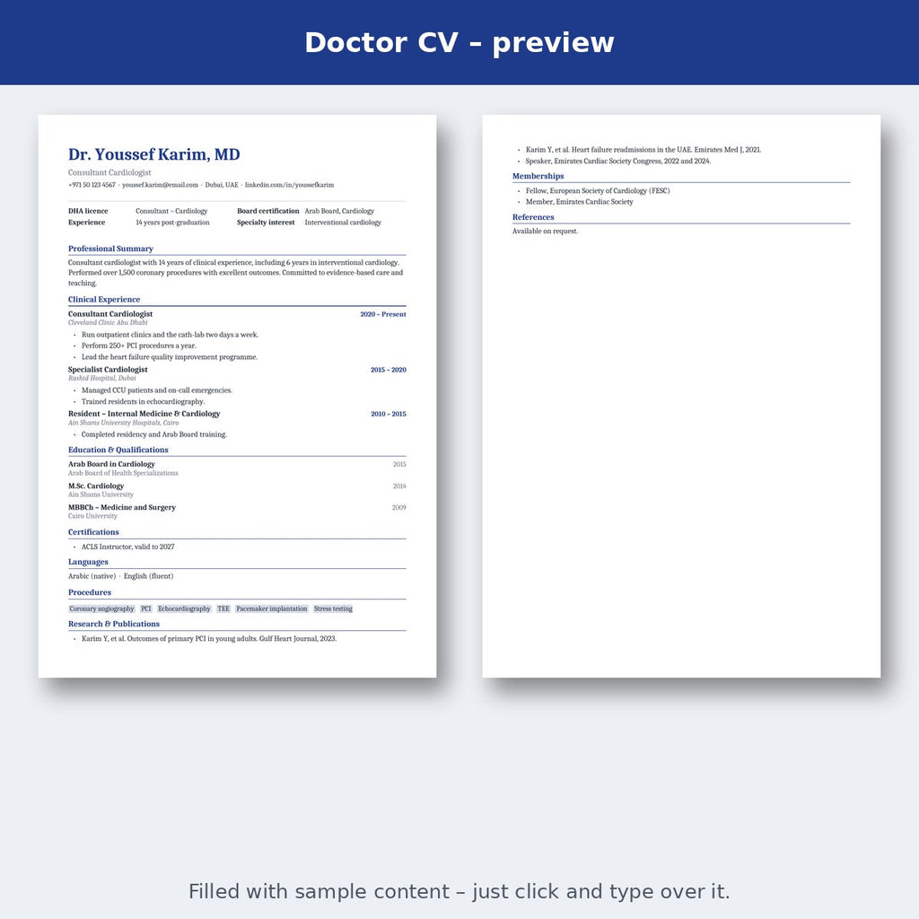Doctor CV – preview