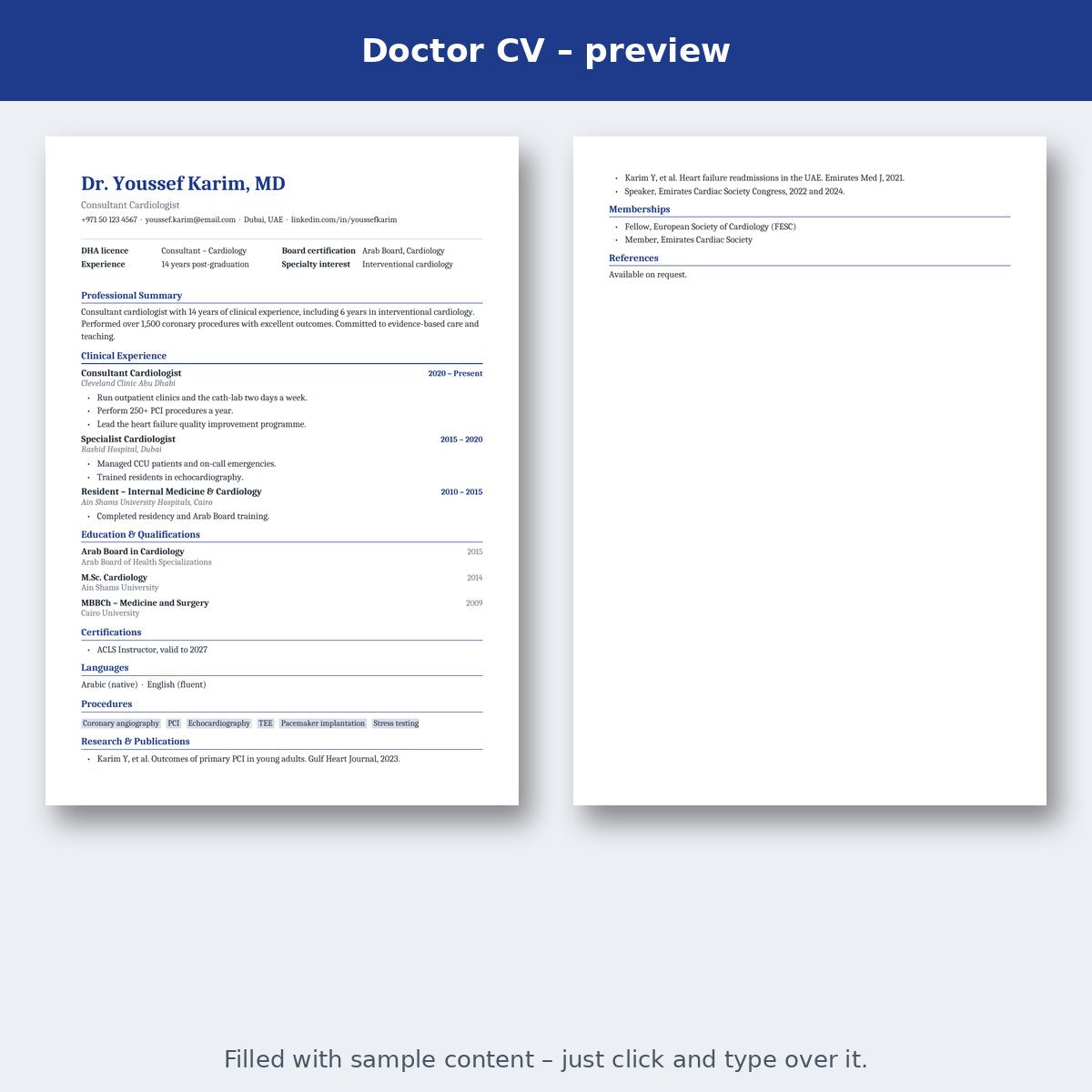 Doctor CV – preview