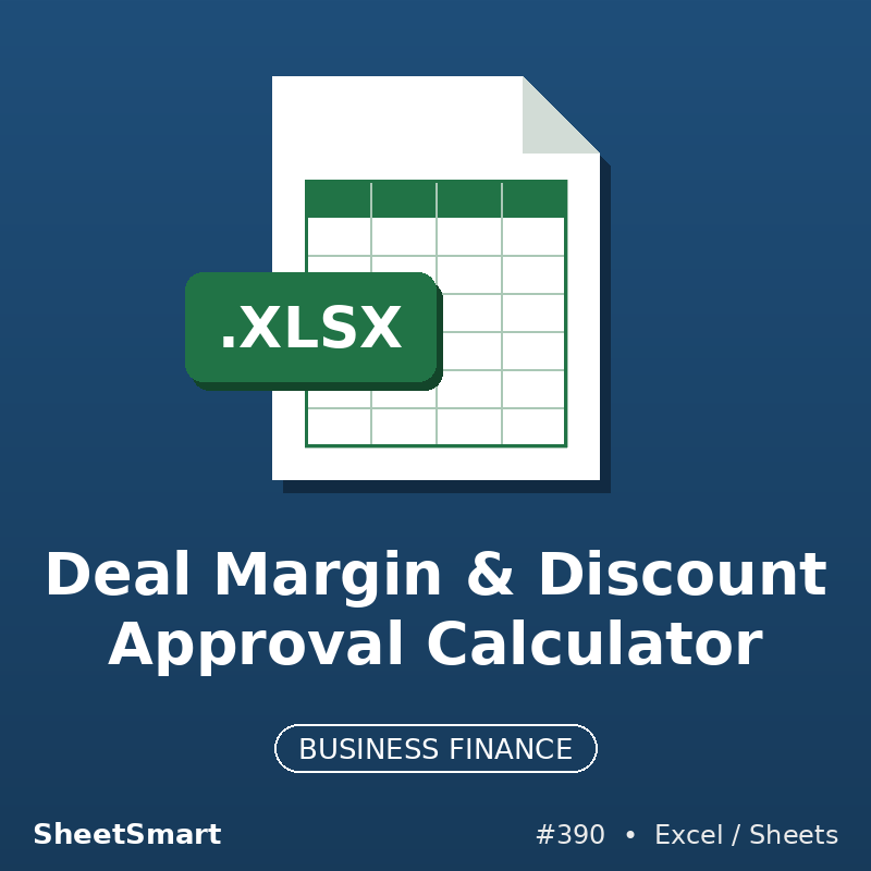 Deal Margin & Discount Approval Calculator – Excel template