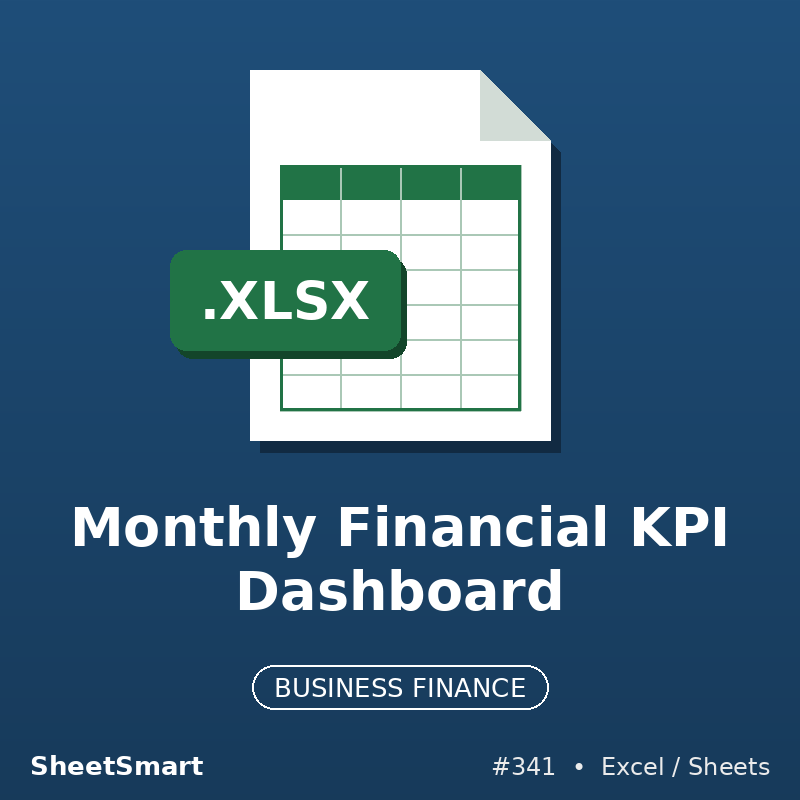 Monthly Financial KPI Dashboard – Excel template