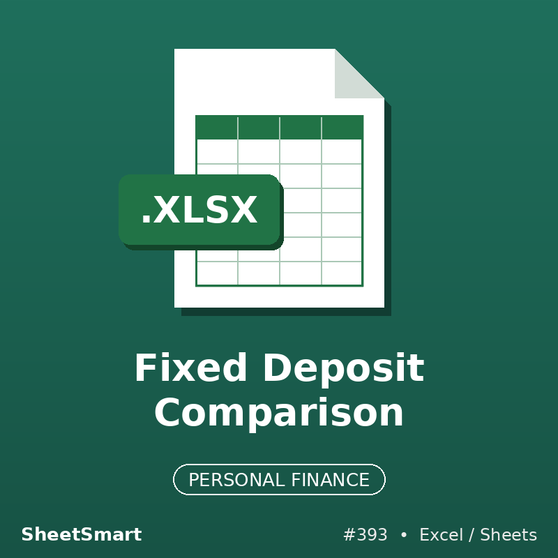Fixed Deposit Comparison – Excel template