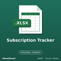 Subscription Tracker – Excel template