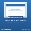 Certificate of Appreciation – cover