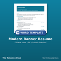 Modern Banner Resume – cover