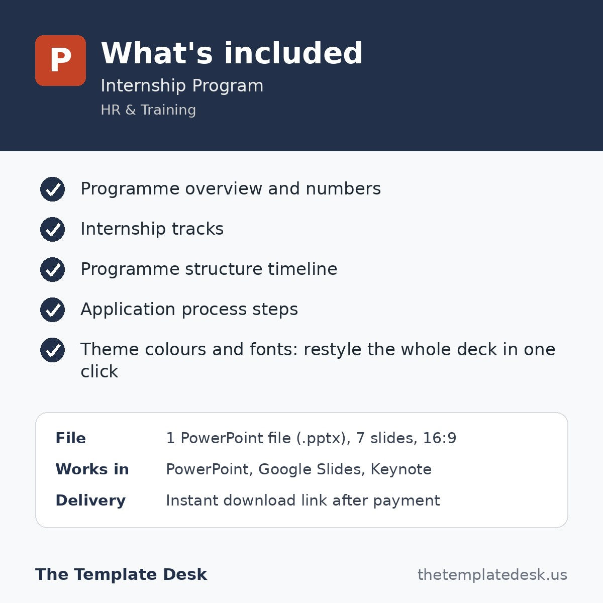 Internship Program – what's included