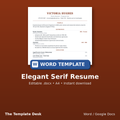 Elegant Serif Resume – cover