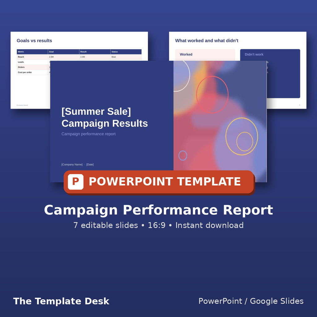 Campaign Performance Report – cover