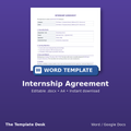 Internship Agreement – cover