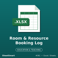 Room & Resource Booking Log – Excel template