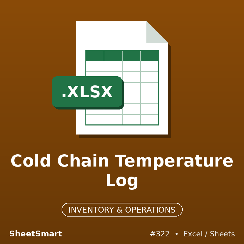 Cold Chain Temperature Log – Excel template