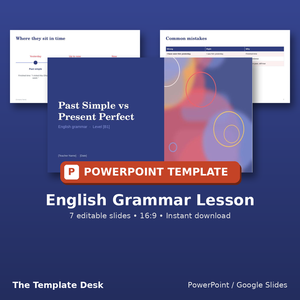 English Grammar Lesson – cover