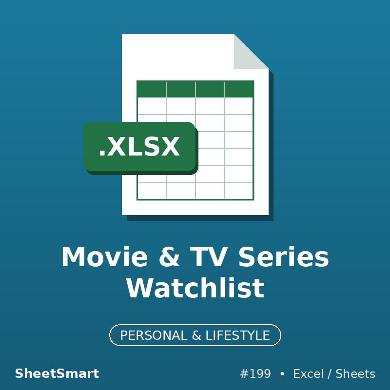 Movie & TV Series Watchlist – Excel template