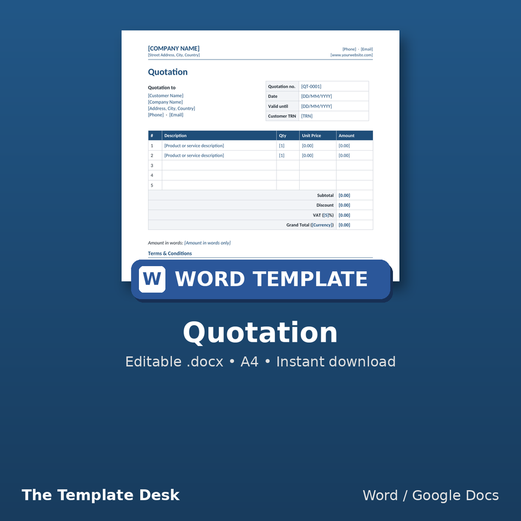 Quotation – cover
