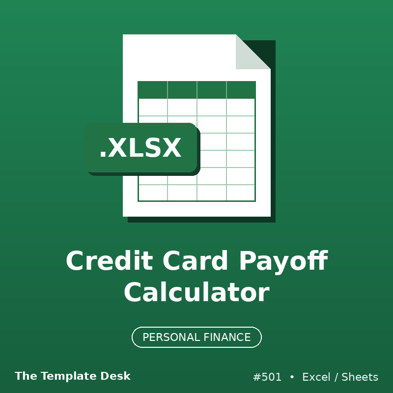 Credit Card Payoff Calculator – Excel template