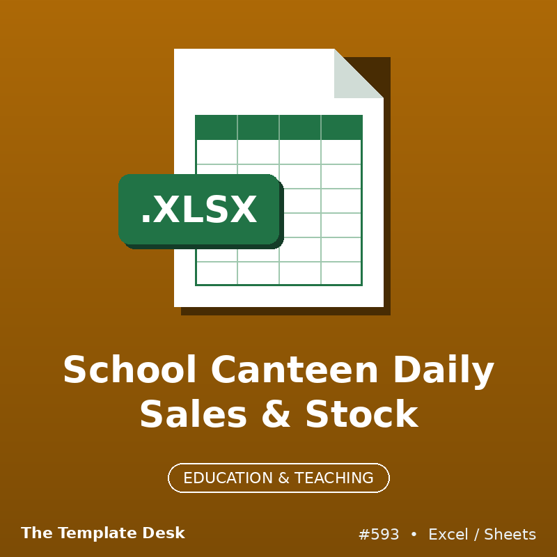 School Canteen Daily Sales & Stock – cover