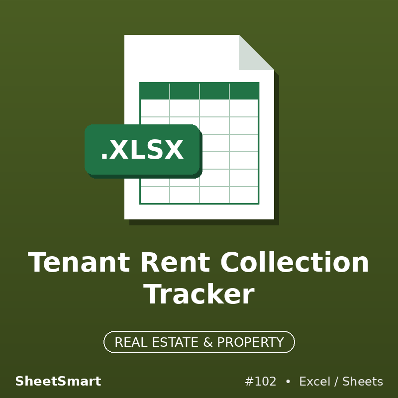 Tenant Rent Collection Tracker – Excel template