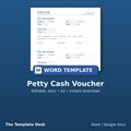Petty Cash Voucher – cover