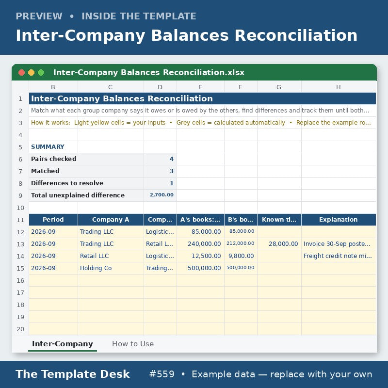 Inter-Company Balances Reconciliation – preview