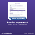 Reseller Agreement – cover