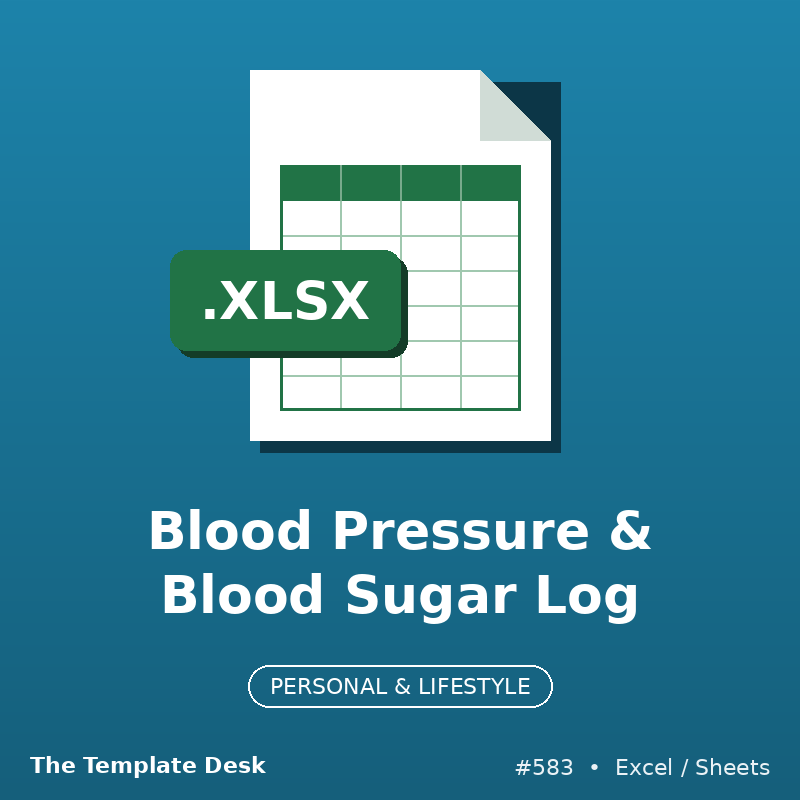 Blood Pressure & Blood Sugar Log – cover