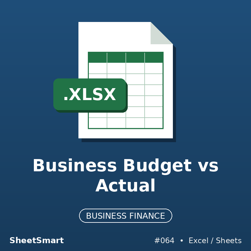 Business Budget vs Actual – Excel template