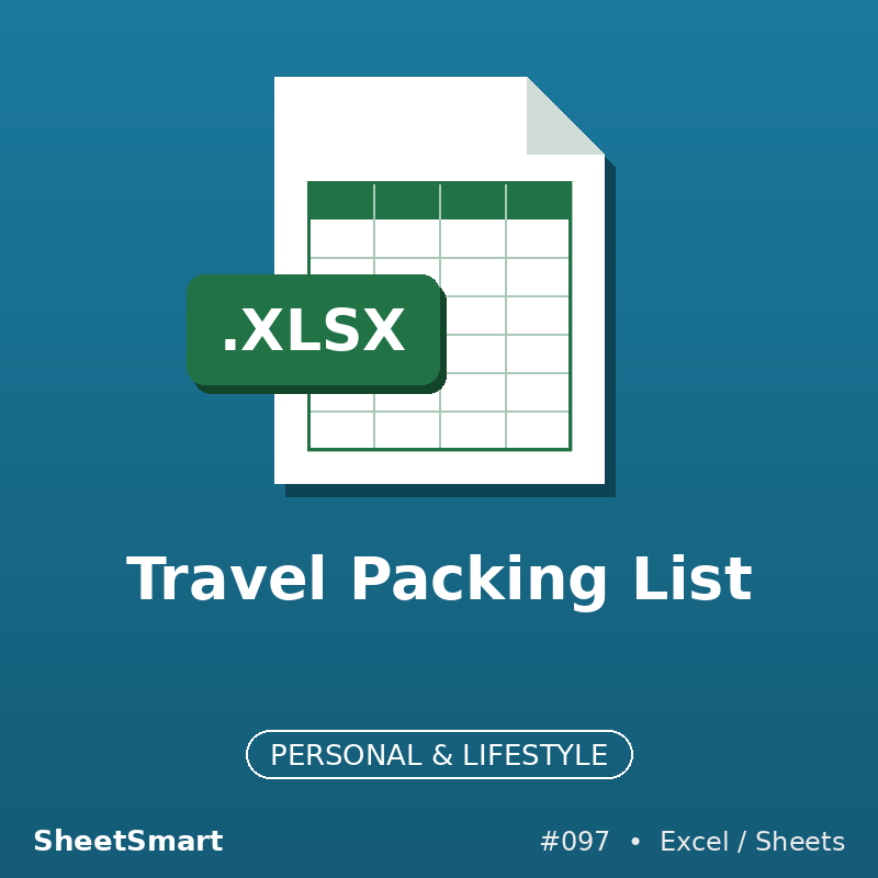 Travel Packing List – Excel template