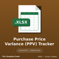 Purchase Price Variance (PPV) Tracker – cover