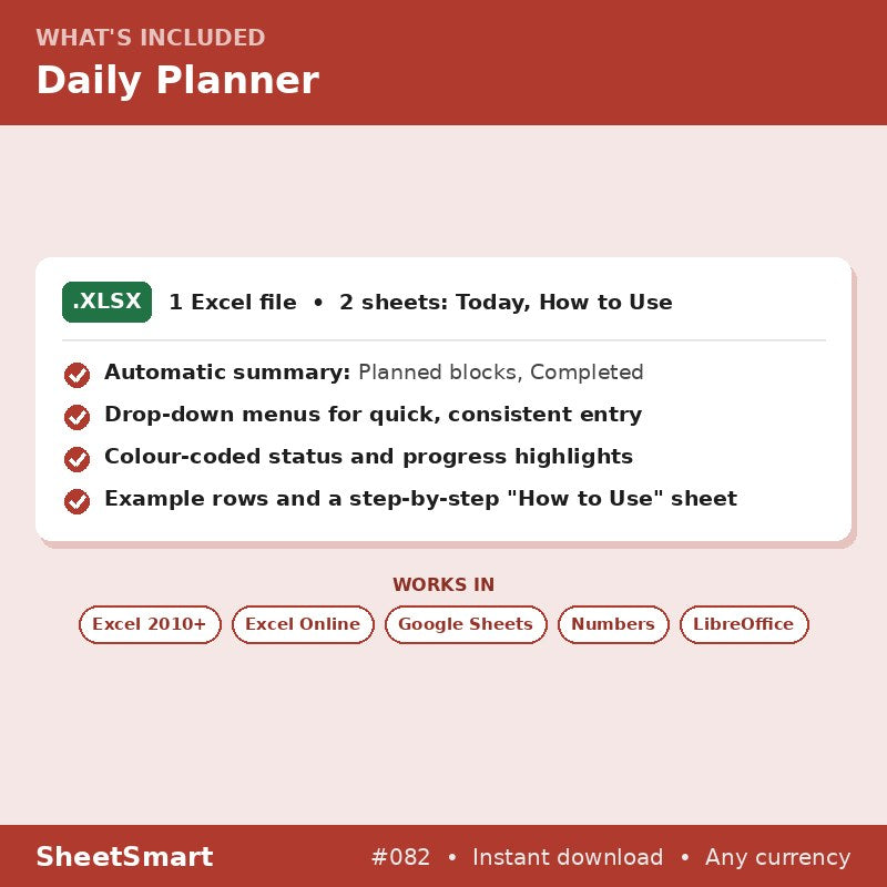 Daily Planner – what's included