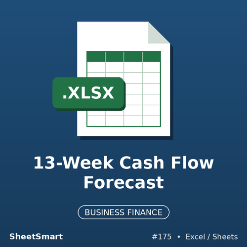 13-Week Cash Flow Forecast – Excel template