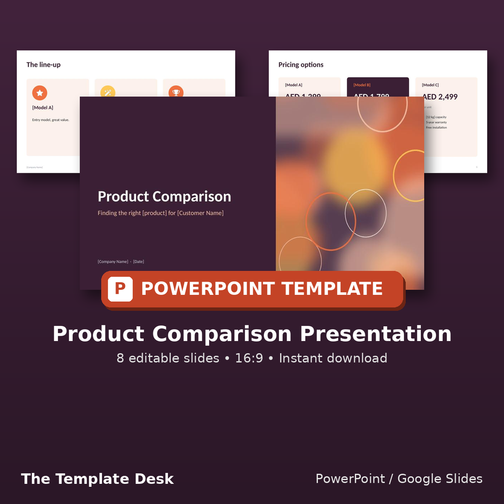 Product Comparison Presentation – cover