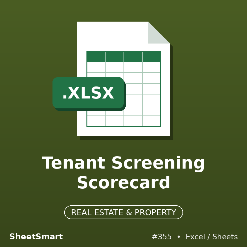 Tenant Screening Scorecard – Excel template