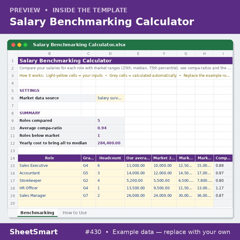Salary Benchmarking Calculator – sheet preview