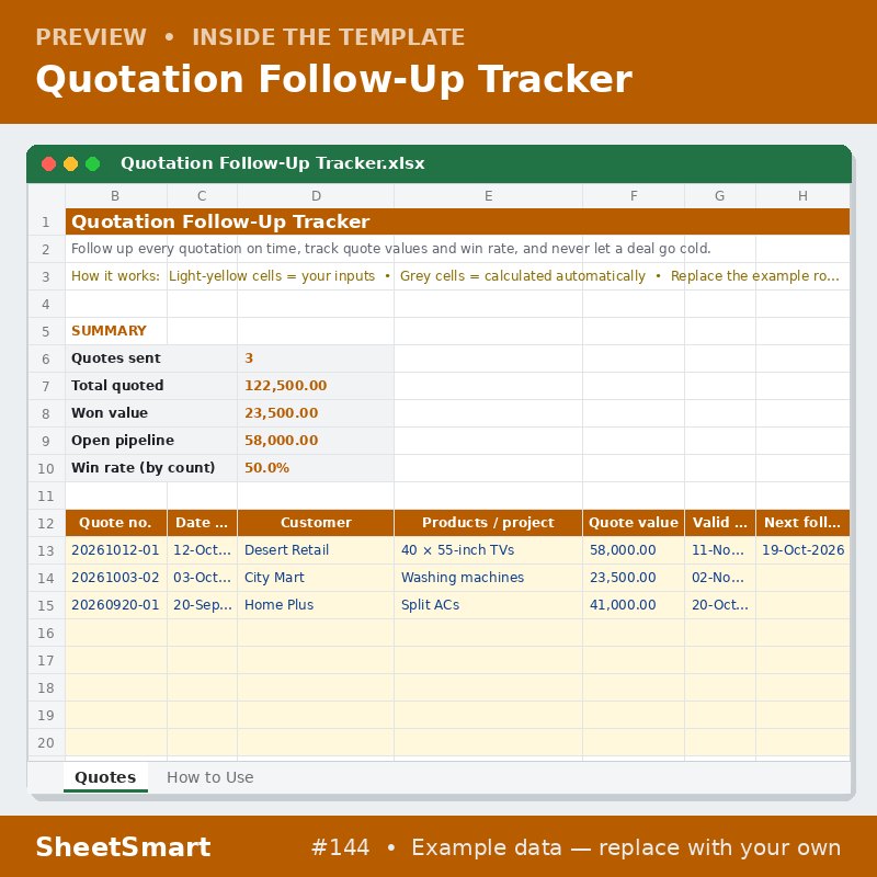 Quotation Follow-Up Tracker – sheet preview