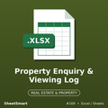Property Enquiry & Viewing Log – Excel template