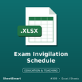 Exam Invigilation Schedule – Excel template