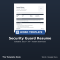 Security Guard Resume – cover