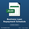Business Loan Repayment Schedule – Excel template