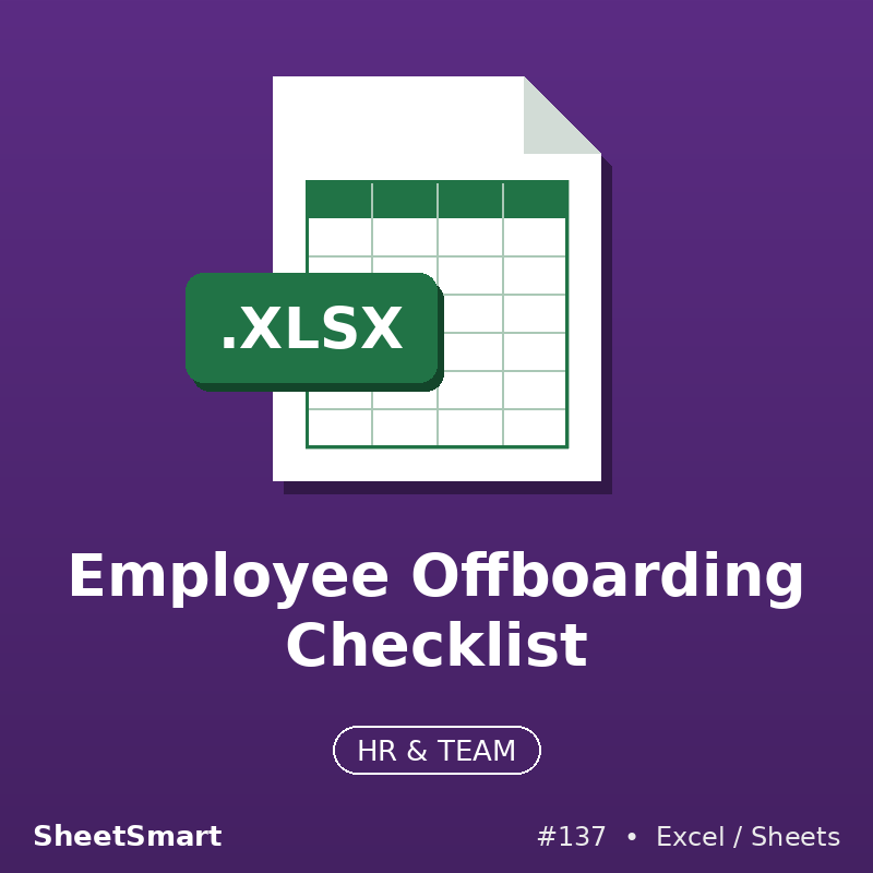 Employee Offboarding Checklist – Excel template