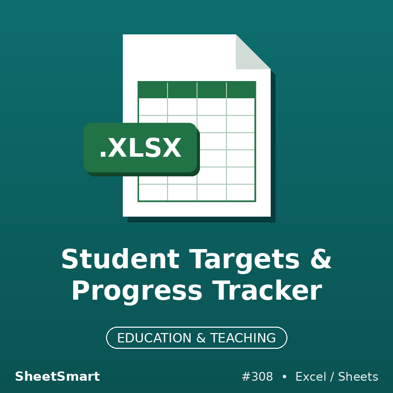 Student Targets & Progress Tracker – Excel template