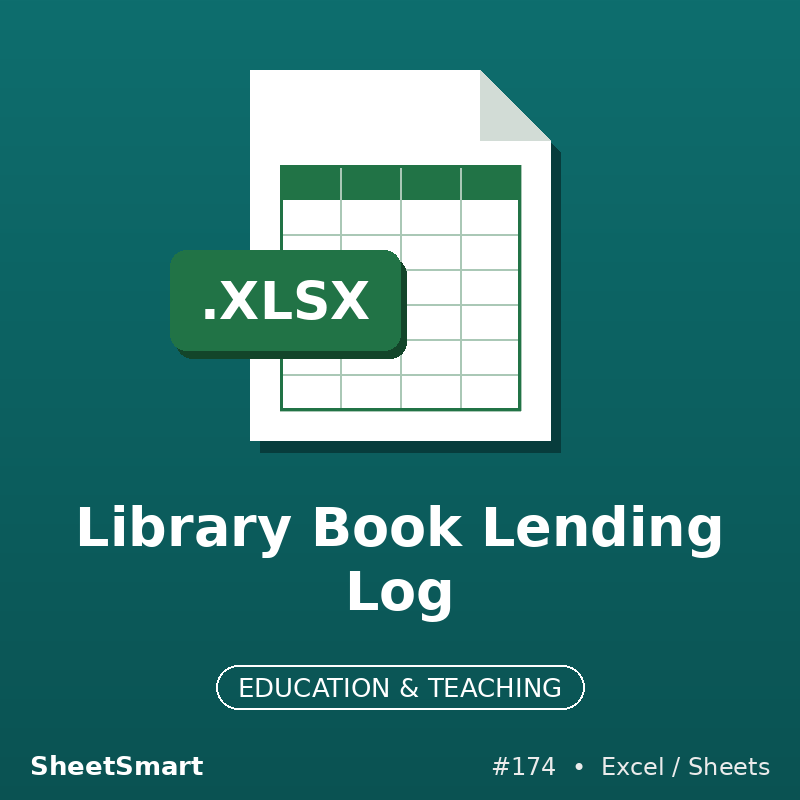 Library Book Lending Log – Excel template