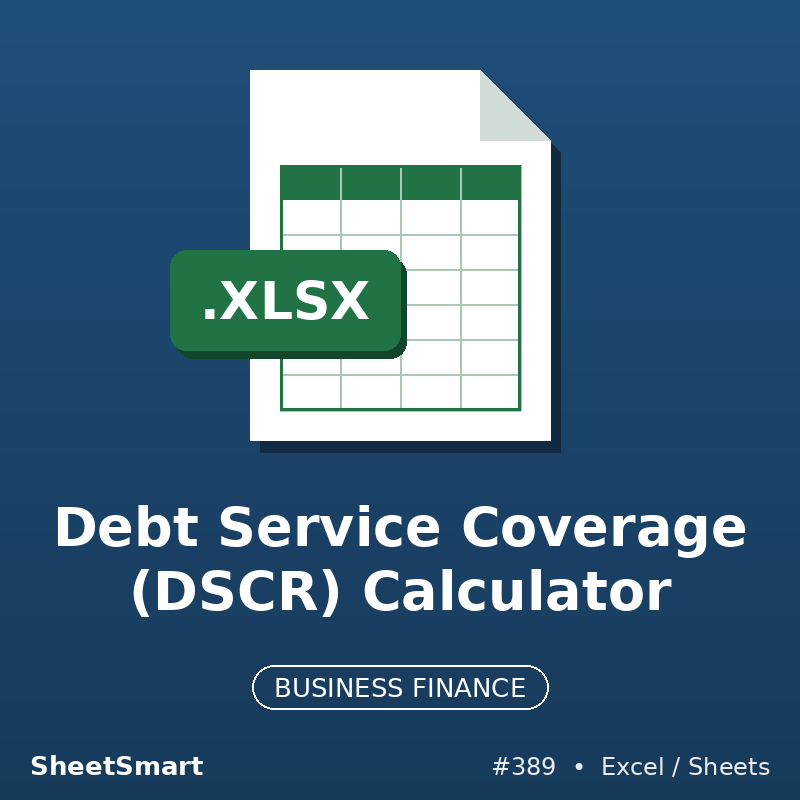 Debt Service Coverage (DSCR) Calculator – Excel template